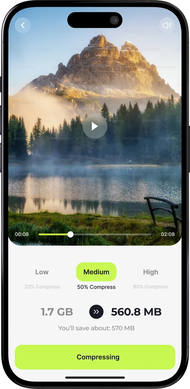 Video Compressor screen